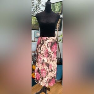 Vintage Midi Floral Skirt Size Small